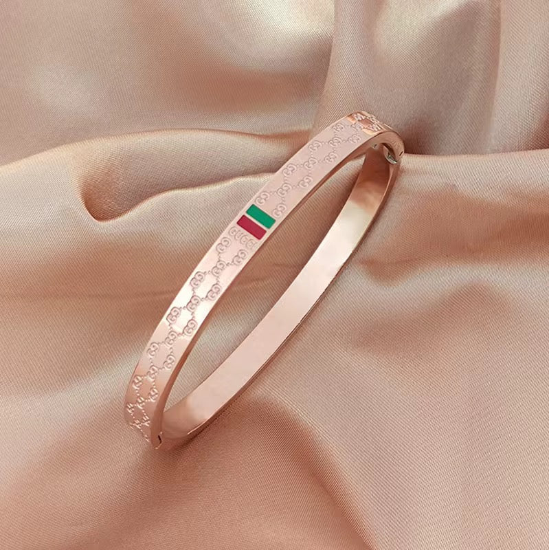 Gold plated luxury bangle