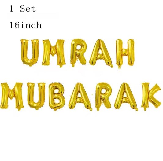 Umrah Mubarak balloon banner