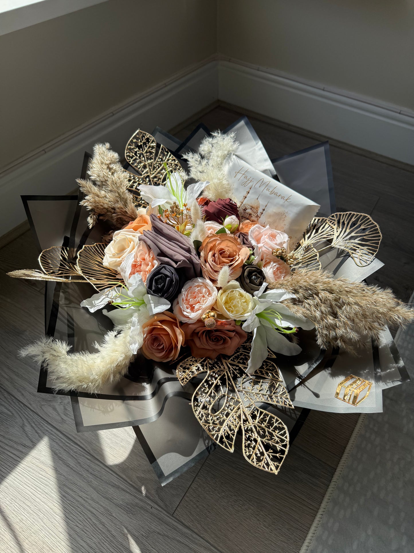 Luxury Hijab bouquet browns