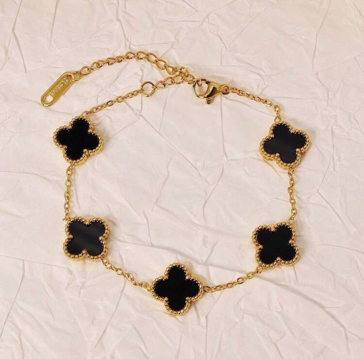 Gold plated clover bracelet
