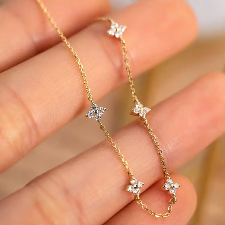 14k gold plated dainty bracelet