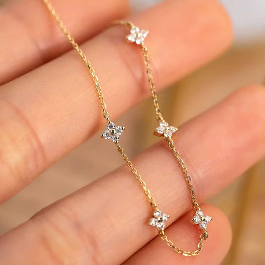 14k gold plated dainty bracelet
