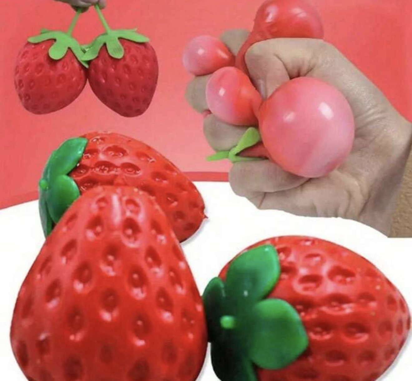 Giant squishy strawberry