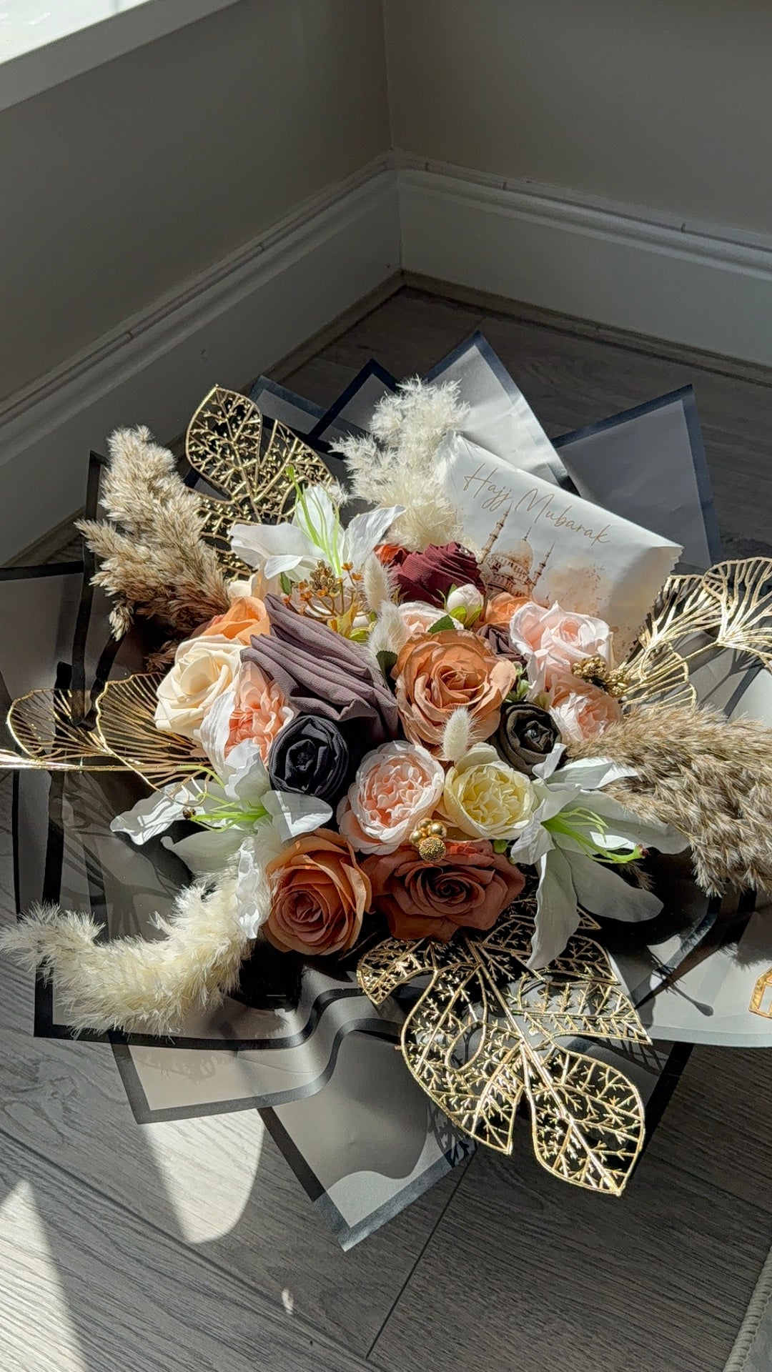 Luxury Hijab bouquet browns
