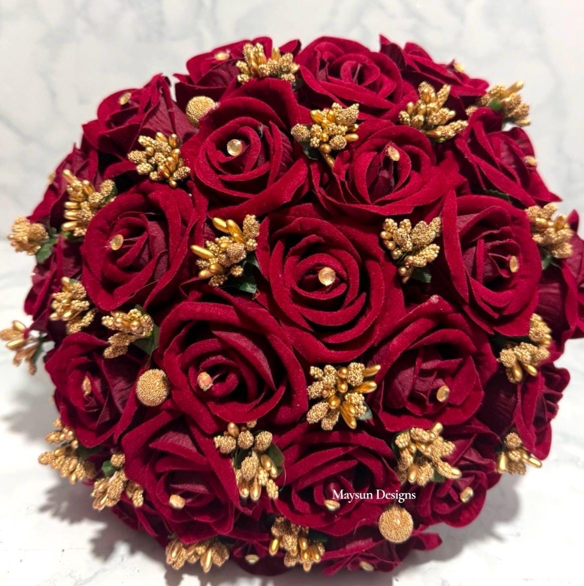 Luxury Bridal Wedding Bouquet – Handmade Elegant Floral Arrangement for Bride